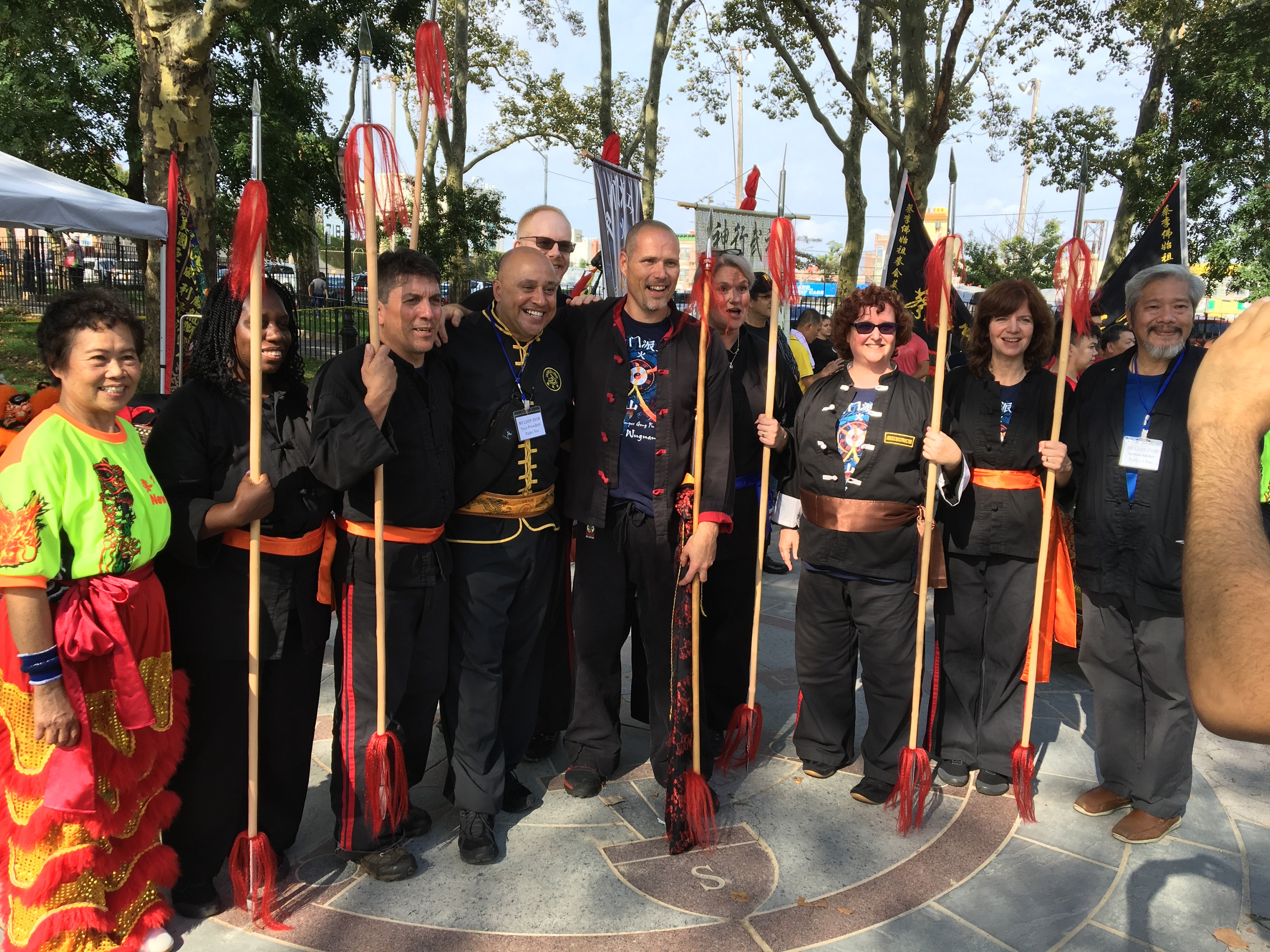 Our students with honored friends at the 2nd annual Dragon and Lion Festival in Brooklyn, NY