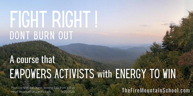 Fight Right don't burn out - A course that empowers activists